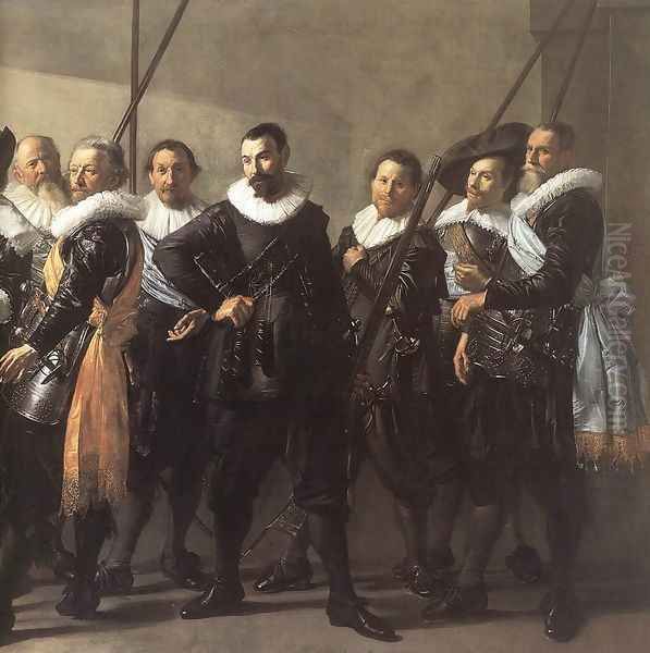 The Meagre Company (detail 2) 1633-37 Oil Painting by Frans Hals