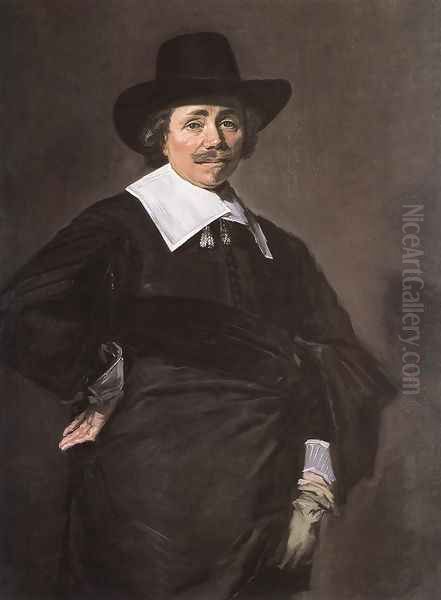 Portrait of a Standing Man 1643-45 Oil Painting by Frans Hals