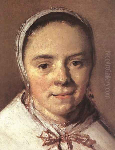 Portrait of a Woman (detail) 1655-60 Oil Painting by Frans Hals