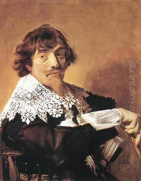 Nicolaes Hasselaer 1630-35 Oil Painting by Frans Hals