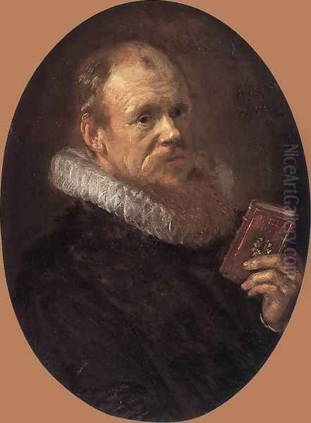 Theodorus Schrevelius 1617 Oil Painting by Frans Hals