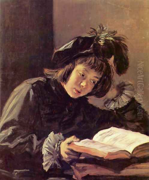 Boy reading Oil Painting by Frans Hals