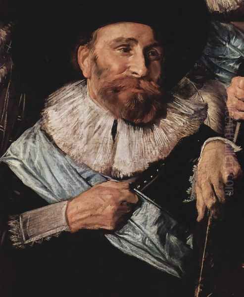 Company of Captain Reinier Reael, known as the 'Meagre Company' (detail 6) Oil Painting by Frans Hals