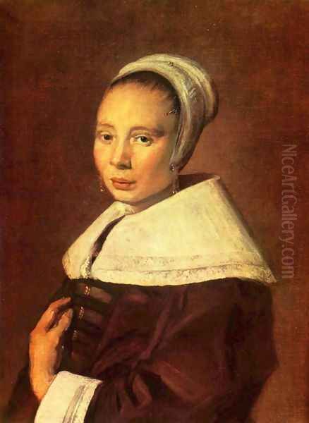 Portrait of a Young Woman Oil Painting by Frans Hals