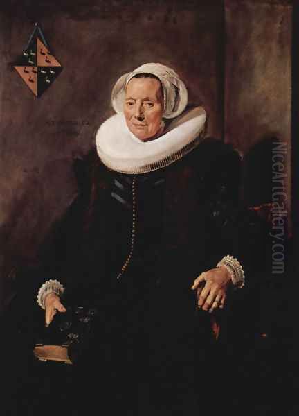 Portrait of Maritge Claesdr. Vooght, wife of Pieter Olycan Oil Painting by Frans Hals