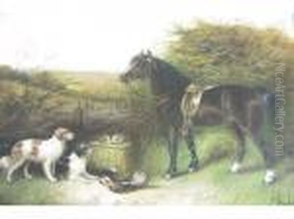 A Sportsman's Favourite Companions Oil Painting by George Armfield