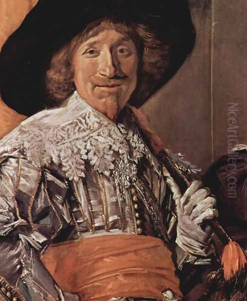 Company of Captain Reinier Reael, known as the 'Meagre Company' (detail 5) Oil Painting by Frans Hals