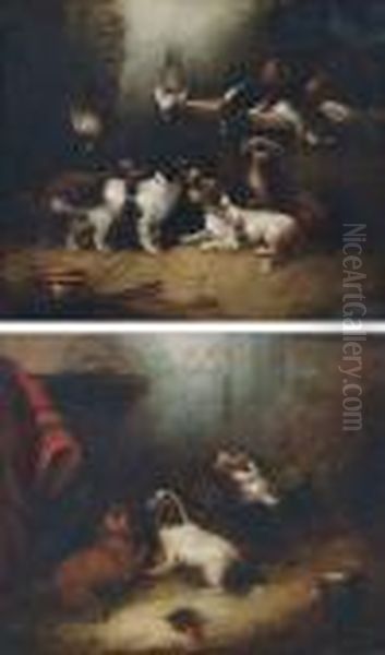 Terriers Oil Painting by George Armfield