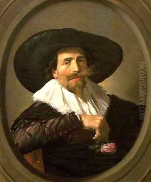 Portrait of a Man Pieter Tjarck Oil Painting by Frans Hals