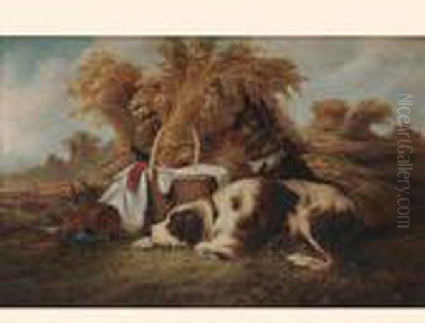 The Harvester's Companions Oil Painting by George Armfield