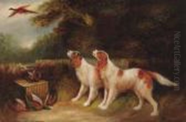 The Day's Bag; And Terriers Ratting Oil Painting by George Armfield