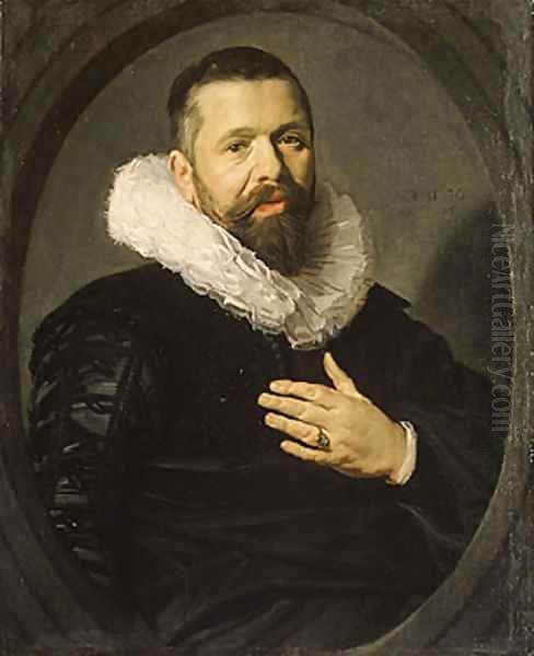 Portrait of a Bearded Man with a Ruff 1625 Oil Painting by Frans Hals