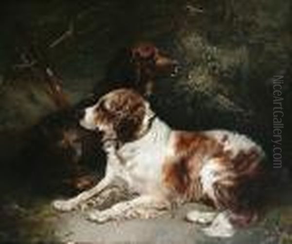 Waiting For The Guns Oil Painting by George Armfield