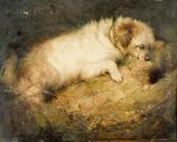 Burrowing Oil Painting by George Armfield