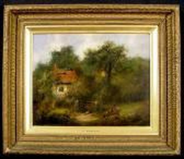 The Old Cottage Oil Painting by George Armfield