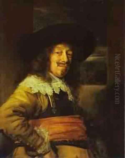 Portrait Of Young Man 1645 Oil Painting by Frans Hals