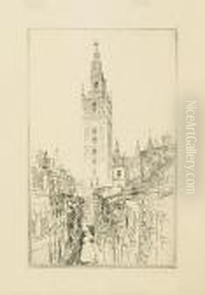 La Giralda, Sevilla Oil Painting by John Taylor Arms