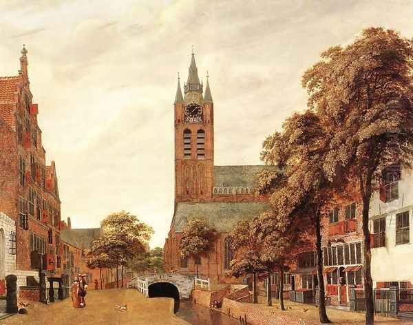 View of Delft Oil Painting by Jan Van Der Heyden