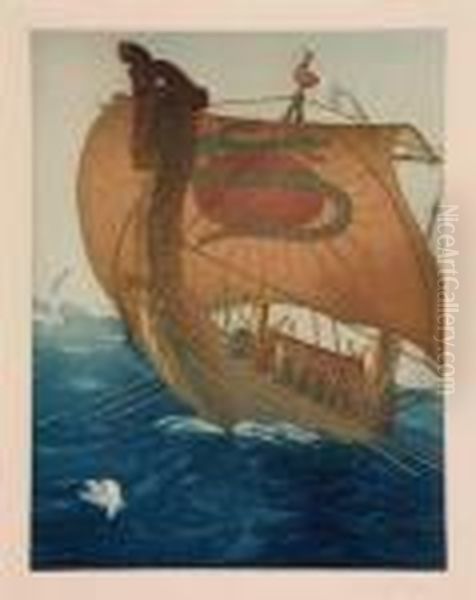 The Dragon Ship Oil Painting by John Taylor Arms