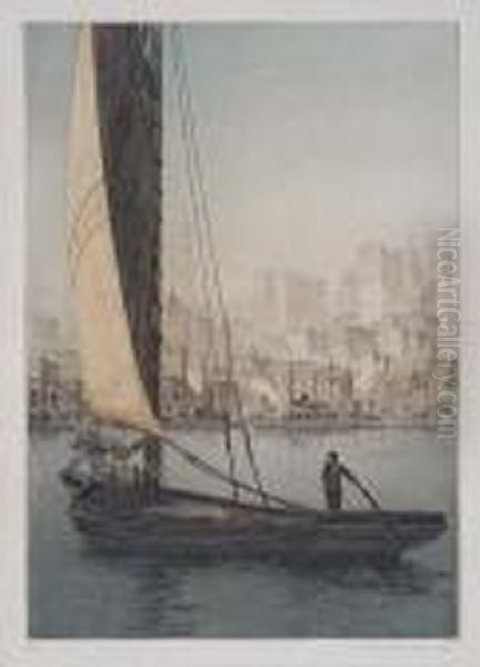 The Sarah Jane, New York Oil Painting by John Taylor Arms