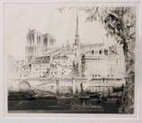 Notre Dame De Paris (fletcher 167) Oil Painting by John Taylor Arms