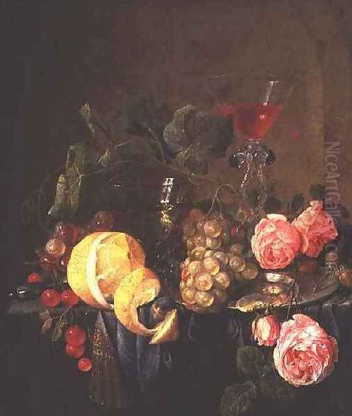 Fruit and Flowers Oil Painting by Cornelis De Heem