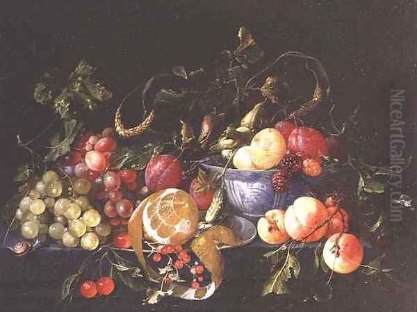 A Still Life of Fruit Oil Painting by Cornelis De Heem