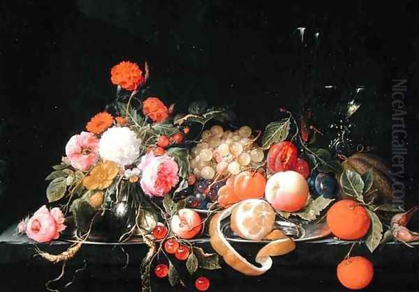 Flowers and Still Life Oil Painting by Cornelis De Heem