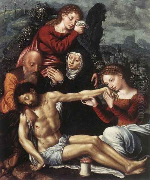 The Lamentation of Christ Oil Painting by Jan Sanders Van Hemessen