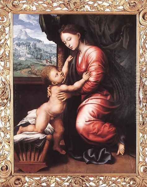 Virgin and Child Oil Painting by Jan Sanders Van Hemessen