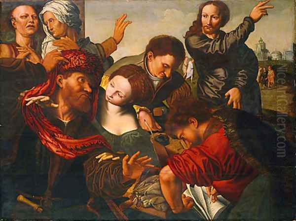 The Calling of Matthew Oil Painting by Jan Sanders Van Hemessen