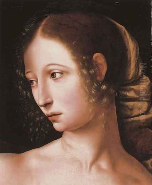 Lucretia a fragment Oil Painting by Jan Sanders Van Hemessen