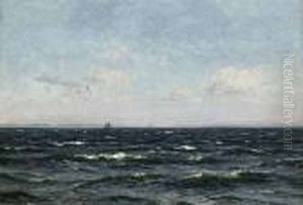 Sea Piece Oil Painting by Vilhelm Karl Ferd. Arnesen