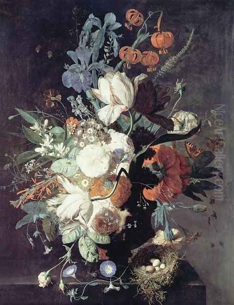 A Vase of Flowers Oil Painting by Jan Van Huysum