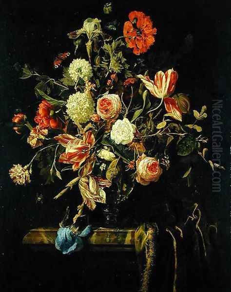 Flower Still Life Oil Painting by Jan Van Huysum