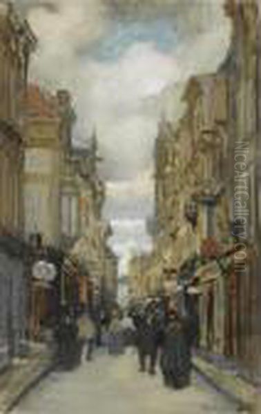 The Spuistraat, The Hague Oil Painting by Floris Arntzenius