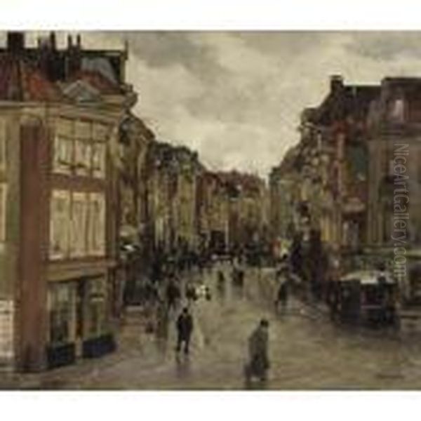 A View Of The Denneweg, The Hague Oil Painting by Floris Arntzenius