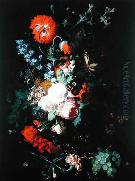 Still Life with Flowers and Fruit Oil Painting by Jan Van Huysum