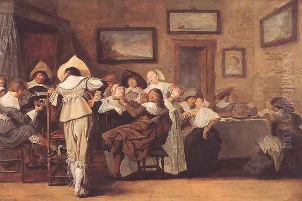 Merry Company Oil Painting by Dirck Hals