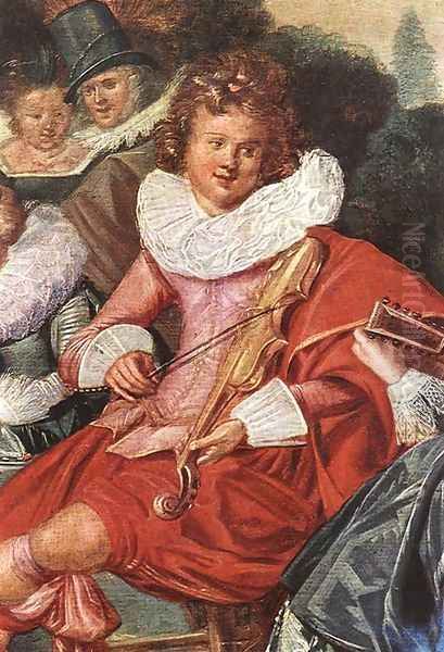 Amusing Party in the Open Air (detail) 1621 Oil Painting by Dirck Hals