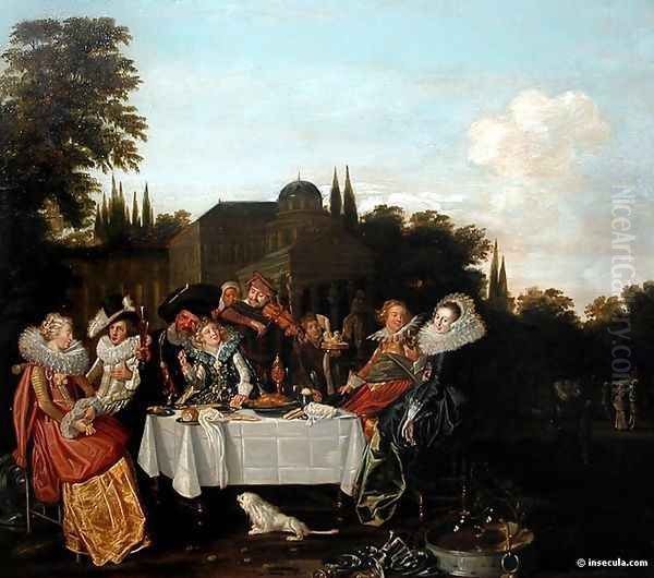 Festin champêtre Oil Painting by Dirck Hals