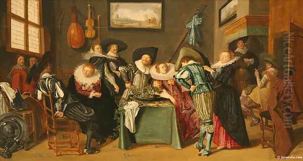 The Merry Company Oil Painting by Dirck Hals