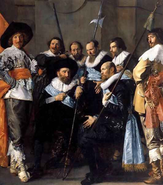 The Meagre Company (detail) 1633-37 Oil Painting by Dirck Hals