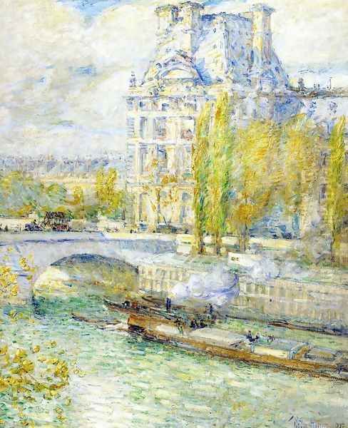 Le Louvre et le Pont Royal Oil Painting by Frederick Childe Hassam