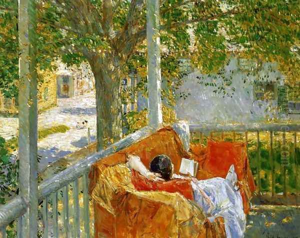 Couch on the Porch, Cos Cob Oil Painting by Frederick Childe Hassam