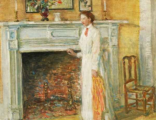 The Mantle Piece Oil Painting by Frederick Childe Hassam