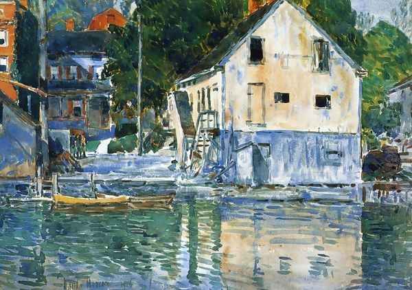 Casa Eby, Cos Cob Oil Painting by Frederick Childe Hassam