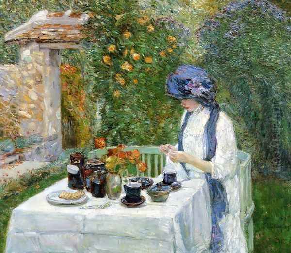 The Terre-Cuite Tea Set Oil Painting by Frederick Childe Hassam