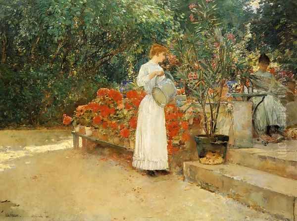 After Breakfast Oil Painting by Frederick Childe Hassam