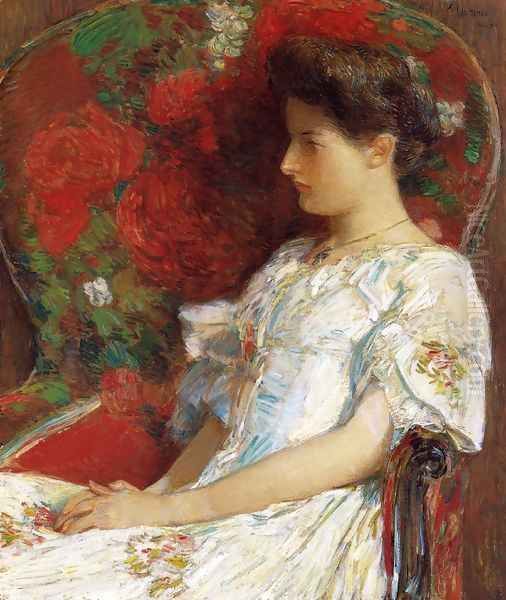 The Victorian Chair Oil Painting by Frederick Childe Hassam